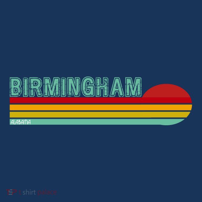 Birmingham Alabama Retro Sunset T-Shirt