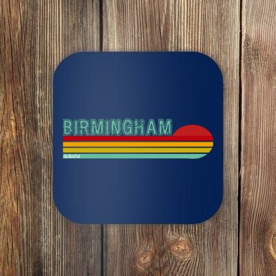 Birmingham Alabama Retro Sunset Coaster