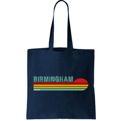 Birmingham Alabama Retro Sunset Tote Bag