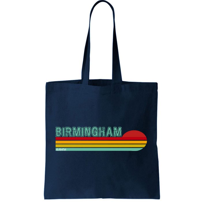 Birmingham Alabama Retro Sunset Tote Bag