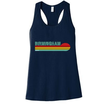 Birmingham Alabama Retro Sunset Womens Tank Top
