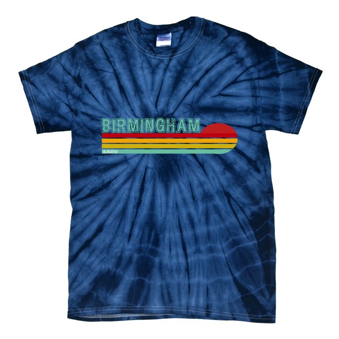 Birmingham Alabama Retro Sunset Tie-Dye T-Shirt