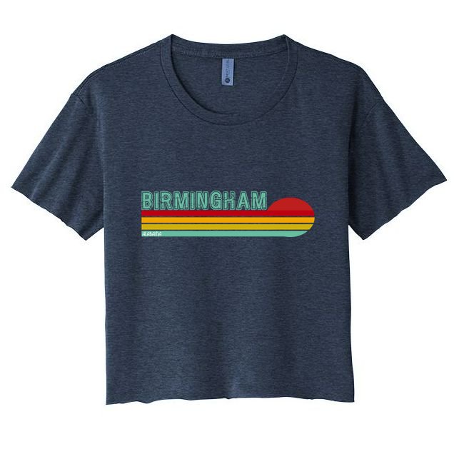 Birmingham Alabama Retro Sunset Crop Top