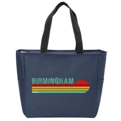 Birmingham Alabama Retro Sunset Zip Tote Bag