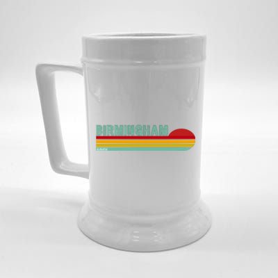 Birmingham Alabama Retro Sunset Beer Stein