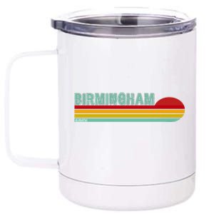 Birmingham Alabama Retro Sunset 12 oz Stainless Steel Tumbler Cup