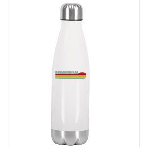 Birmingham Alabama Retro Sunset Stainless Steel Insulated Water Bottle