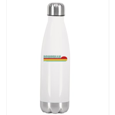 Birmingham Alabama Retro Sunset Stainless Steel Insulated Water Bottle