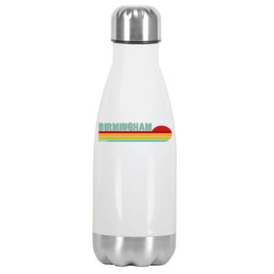 Birmingham Alabama Retro Sunset Stainless Steel Insulated Water Bottle