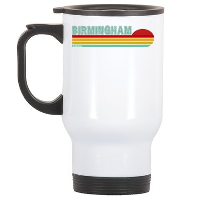 Birmingham Alabama Retro Sunset Stainless Steel Travel Mug