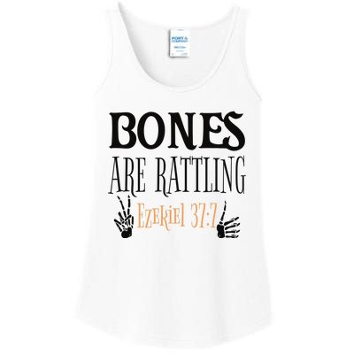 Bones Are Rattling Ezekiel 377 Funny Skeleton Halloween Ladies Essential Tank