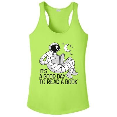 BookLover Astronaut Reading Book Bookworm Gift Ladies PosiCharge Competitor Racerback Tank