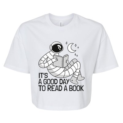 BookLover Astronaut Reading Book Bookworm Gift Bella+Canvas Jersey Crop Tee