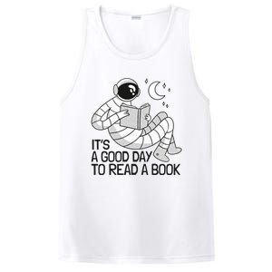 BookLover Astronaut Reading Book Bookworm Gift PosiCharge Competitor Tank