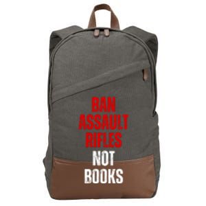 Ban Assault Rifles Not Books Cotton Canvas Backpack