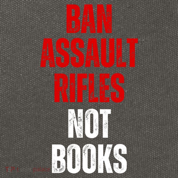Ban Assault Rifles Not Books Cotton Canvas Backpack
