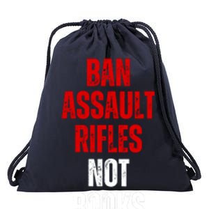 Ban Assault Rifles Not Books Drawstring Bag