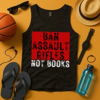 Ban Assault Rifles Not Books Tank Top