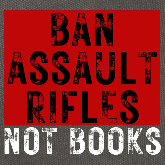 Ban Assault Rifles Not Books Cotton Canvas Backpack