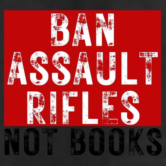 Ban Assault Rifles Not Books 7 Panel Mesh Trucker Snapback Hat