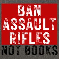 Ban Assault Rifles Not Books Cotton Canvas Backpack