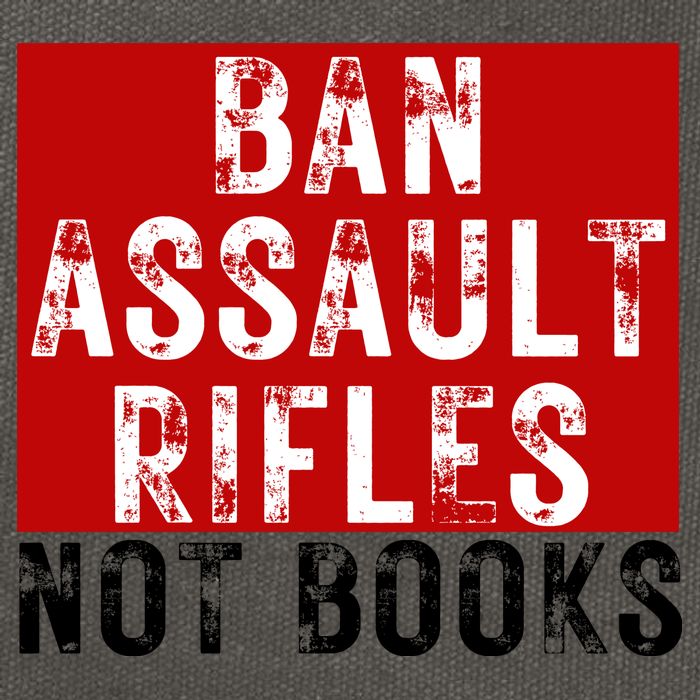 Ban Assault Rifles Not Books Cotton Canvas Backpack