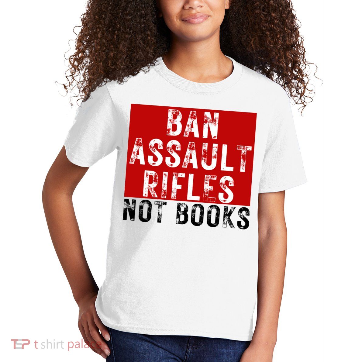 Ban Assault Rifles Not Books Kids T-Shirt