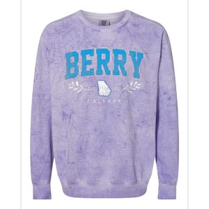 Berry Arch Retro College Athletic Sports Colorblast Crewneck Sweatshirt