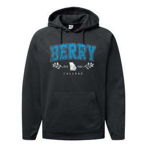 Berry Arch Retro College Athletic Sports Performance Fleece Hoodie