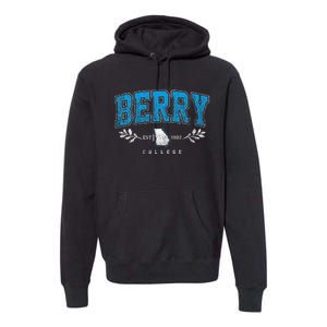 Berry Arch Retro College Athletic Sports Premium Hoodie