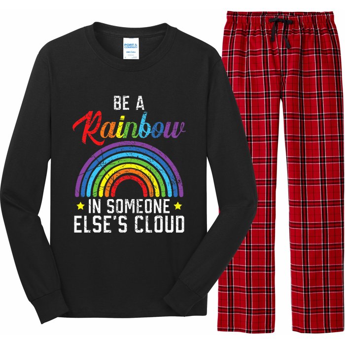 Be A Rainbow In Someone Else's Cloud Rainbow Lover Long Sleeve Pajama Set