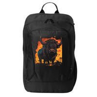 Buffalo Animal Retro Style Graphic Tees for Boy City Backpack