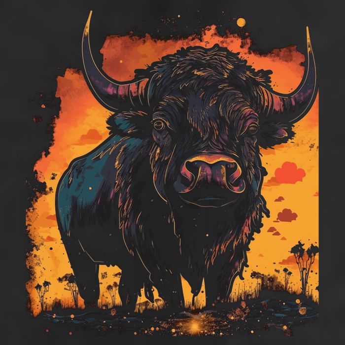 Buffalo Animal Retro Style Graphic Tees for Boy Adult Drive Performance Visor