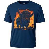 Buffalo Animal Retro Style Graphic Tees for Boy Cooling Performance Crew T-Shirt