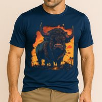 Buffalo Animal Retro Style Graphic Tees for Boy Cooling Performance Crew T-Shirt
