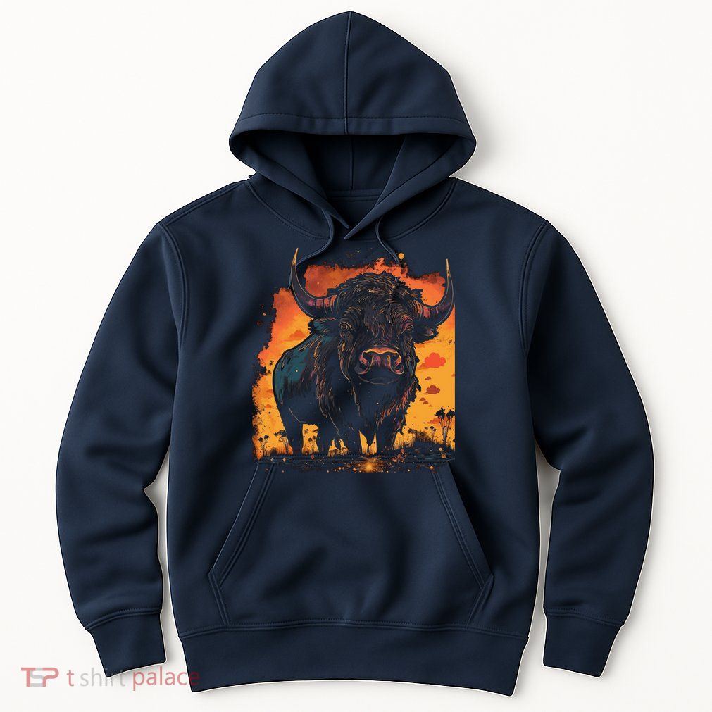 Buffalo Animal Retro Style Graphic Tees for Boy Hoodie