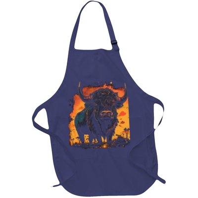 Buffalo Animal Retro Style Graphic Tees for Boy Apron