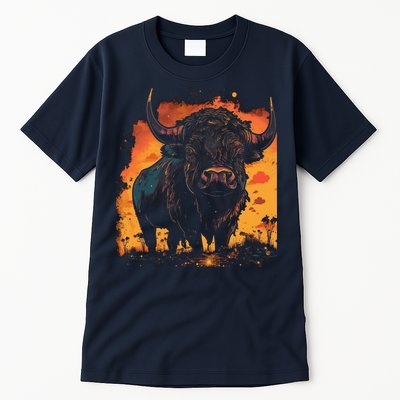 Buffalo Animal Retro Style Graphic Tees for Boy Tall T-Shirt