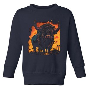 Buffalo Animal Retro Style Graphic Tees for Boy Toddler Sweatshirt