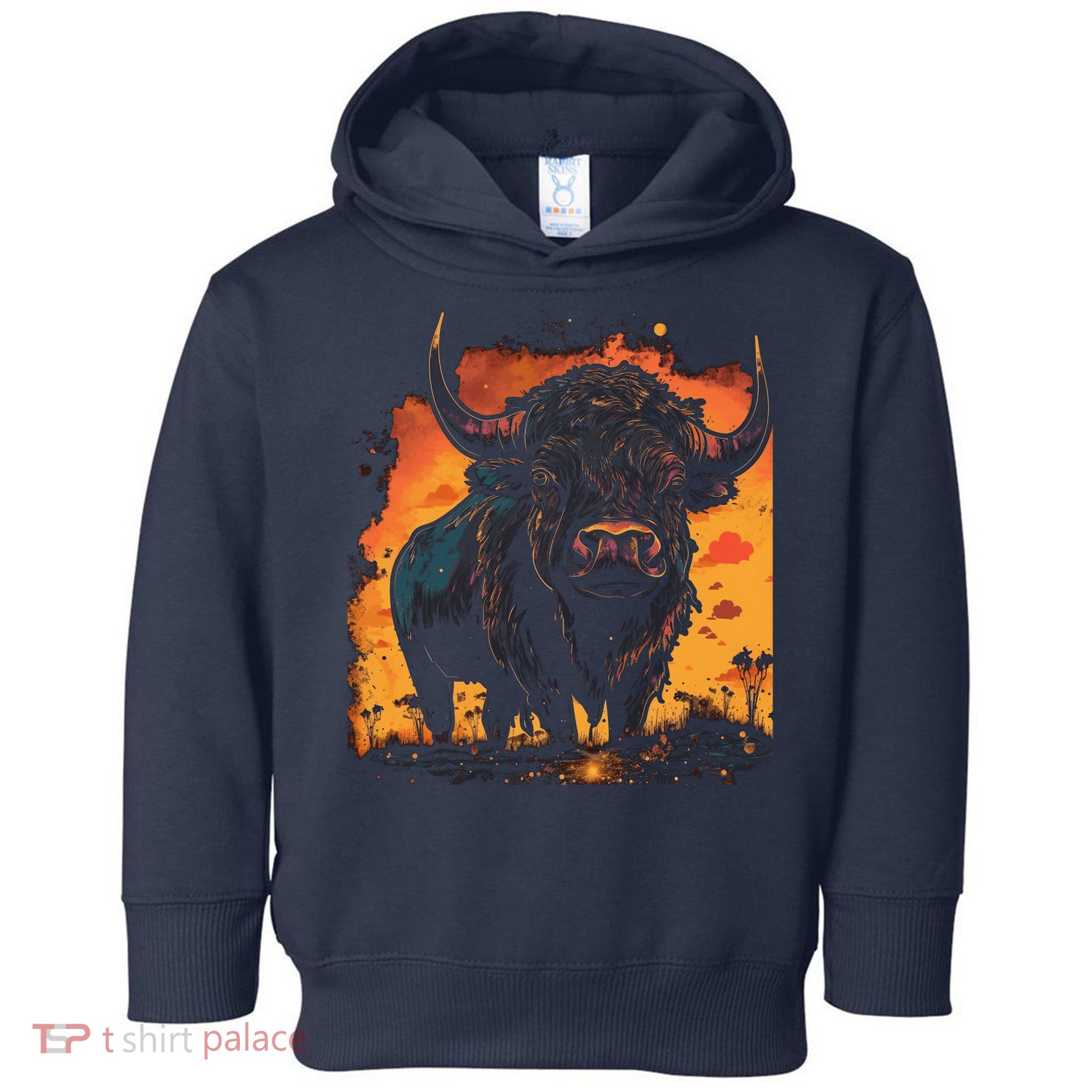 Buffalo Animal Retro Style Graphic Tees for Boy Toddler Hoodie