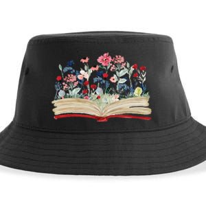 Bookworm Avid Reader Flowers Literature Book Reading Sustainable Bucket Hat