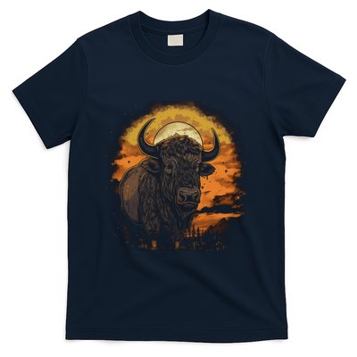 Bison Animal Retro Style Graphic Tee for Boy Girl T-Shirt