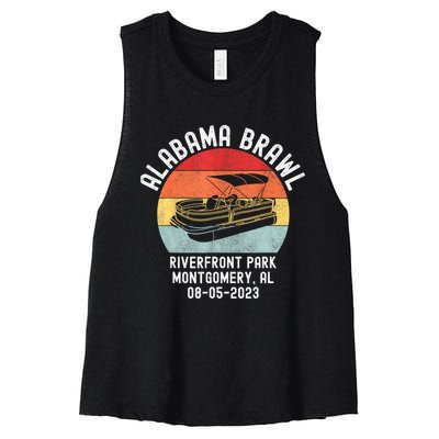 Brawl At Riverfront Park Montgomery Alabama Brawl Women's Racerback Cropped Tank