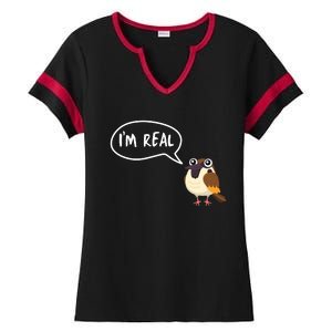 Birds Are Real Ladies Halftime Notch Neck Tee