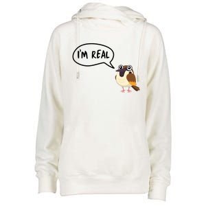 Birds Are Real Womens Funnel Neck Pullover Hood