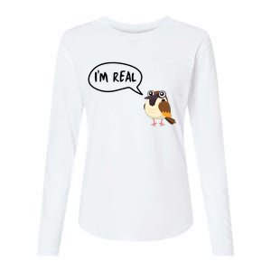 Birds Are Real Womens Cotton Relaxed Long Sleeve T-Shirt