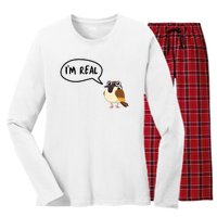 Birds Are Real Women's Long Sleeve Flannel Pajama Set 