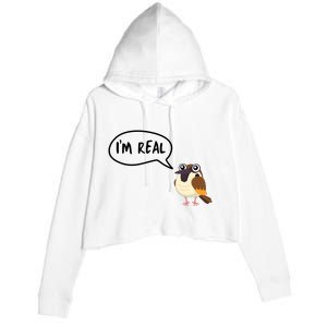 Birds Are Real Crop Fleece Hoodie