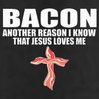 Bacon Another Reason I Know That Jesus Loves Me Funny Pork Garment-Dyed Fleece Hoodie