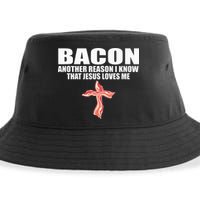 Bacon Another Reason I Know That Jesus Loves Me Funny Pork Sustainable Bucket Hat